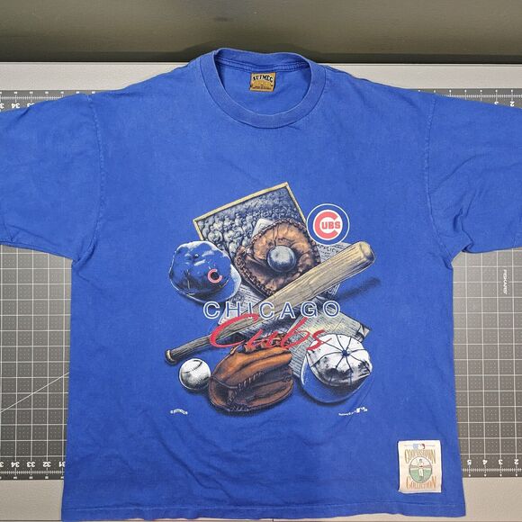Vintage Chicago Cubs Tshirt XL Nutmeg 90s Singlestitch Baseball Cooperstown MLB